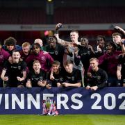 West Ham United celebrate winning the FA Youth Cup
