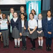Winning pupils at Havering's own Dragons' Den enterprise event