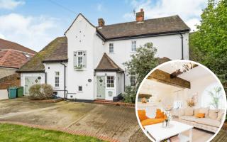 The country-style detached home is listed on Zoopla for £900k