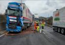 National Highways workers at the scene of the M25 crash