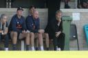 Dagenham & Redbridge manager Daryl McMahon (right) looks on against Gateshead