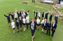 Diss Church Of England Junior Academy School.Headteacher Jo Cerullo with some of the children.Picture: Nick Butcher