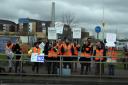 Junior Doctors on strike outside Queen's Hospital in Romford