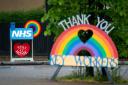 Signs thanking key workers and the NHS are seen in London as the UK continues in lockdown to help curb the spread of the coronavirus. Picture: PA/Aaron Chown