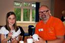 Paul Sullivan with Keira Stiff, one of the children attending a Family Support Service�s art day