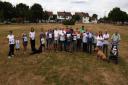 Local residents campaigning against proposed housing development on the Dovers Farm Estate village green.