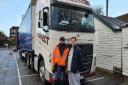 Truck driver Jozsef Remenyi with Perfect & Sons co-manager Lewis Perfect