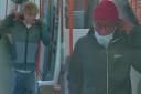 The British Transport Police wants to speak to two men in connection with an assault on-board a train travelling from Upminster to Romford.