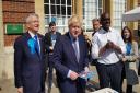 Prime Minister Boris Johnson joined Romford MP Andrew Rosindell and London mayoral candidate Shaun Bailey in Romford Market