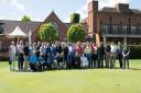 Snooker champion Steve Davis hosted a charity golf day in aid of Saint Francis Hospice which raised more than �13,000.
