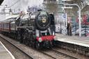 The Oliver Cromwell steam locomotive passing through Harold Wood on its way to Norwich on Thursday, February 22. Picture: Roger Lighterness via iwitness