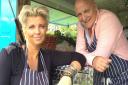 Silvena Rowe and Aldo Zilli from Country Show Cook-Off, which starts on BBC Two on April 1. Picture: PA Photo/Handout.