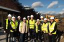 A topping-out ceremony marked the latest milestone in the leisure centre's build