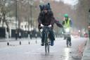 Heavy rain is expected today in London, with the potential it may turn into sleet and snow 