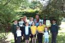 Staff and pupils celebrate the Ofsted ratings