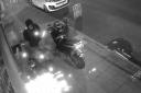 CCTV footage from the burglary appears to show sparks flying