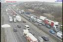 The crash caused severe delays on M25 yesterday (February 23)