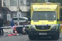 A man was taken to hospital after a crash in Gants Hill yesterday