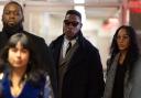 Actors Jonathan Majors arrives at court where jury selection in his trial for assault is expected to begin (AP Photo/Yuki Iwamura)