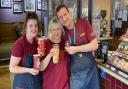 From left to right: Harriet Morgan, store manager Nina Angeliene and Tony Willam