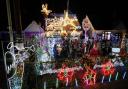 Peter Elliott and Lesley Haylett's Christmas lights display at their home in Noak Hill