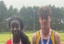 Olivia Boachie and Patrick McLean-Tattan with their South of England medals