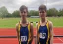 Dan Peters (right) with team mate Matthew Blacklock who also improved his 800m PB at Bromley