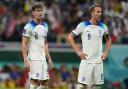 John Stones and Harry Kane look dejected after England's 0-0 draw with the USA at the World Cup