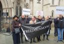 Members of both Jason Moore and Robert Darby's families were at the protest outside the Royal Courts of Justice
