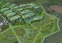 An artists impression of the proposed East Havering Data Centre and surrounding park. Image: Digital Reef