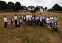 Campaigners gathered on the green space in Dover's Farm Estate for a protest in January 2022