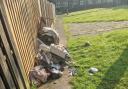 Household waste has been seen piling up on a public walkway in Harold Hill
