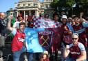 West Ham fans from across the country celebrate their historic win.