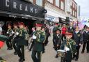 Romford Drum and Trumpet Corps led the parade