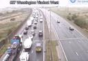 Severe congestion on A13 in Essex Eastbound extending from Rainham