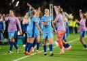 Lucy Bronze celebrates England's win over Australia