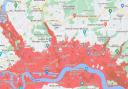 Interactive map reveals which areas in east London will be underwater in seven years