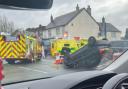 Emergency services were called to the crash in London Road