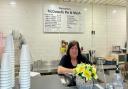 Linda McDowell, owner of McDowell's Pie and Mash shop, thanked all her customers