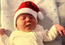 Early arrival... Sienna Bowers on Christmas Day