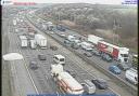 The crash caused severe delays on M25 yesterday (February 23)