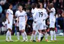 West Ham United players look dejected at Selhurst Park