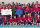 Killerwhales Swim Club  celebrate receiving a Tesco Stronger Grant
