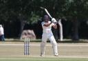 Kiran Kullar in batting action for Upminster against Aztecs CC