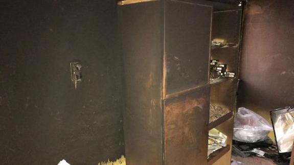 Romford Recorder: A photograph of the fire damage inside Rosslyn Wolff's home in Myrtle Road, Romford Romford Recorder: A photograph of the fire damage inside Rosslyn Wolff's home in Myrtle Road, Romford