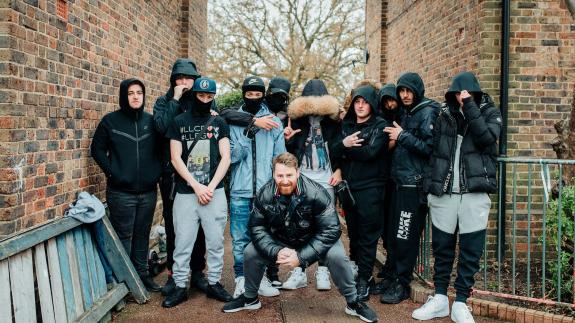 Romford Recorder: Stephen Gowers (sitting down) and Levi Harriott (in the light blue jacket) with a group of Frankie and Charlie's friends. Romford Recorder: Stephen Gowers (sitting down) and Levi Harriott (in the light blue jacket) with a group of Frankie and Charlie's friends.