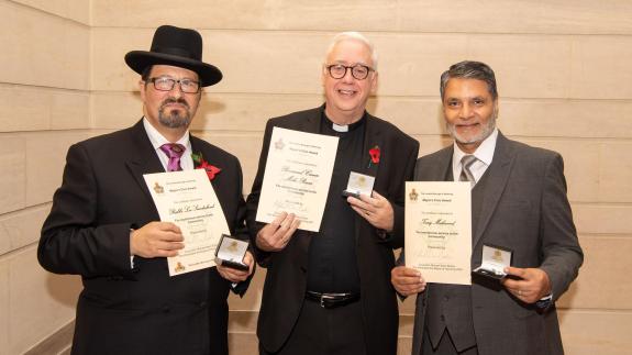 Romford Recorder: Members of Havering Interfaith Forum from left to right: Rabbi Lee Sunderland, Rev Canon Mike Power and Tariq Mahmood. Romford Recorder: Members of Havering Interfaith Forum from left to right: Rabbi Lee Sunderland, Rev Canon Mike Power and Tariq Mahmood.