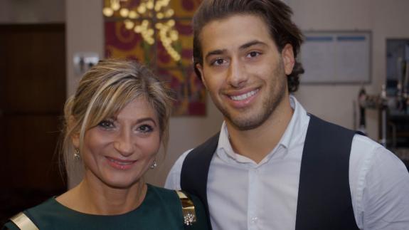 Romford Recorder: Kem Cetinay, right, with his mother Figen Cetinay at the CTCA awards. Picture: Olgun Sadik Romford Recorder: Kem Cetinay, right, with his mother Figen Cetinay at the CTCA awards. Picture: Olgun Sadik