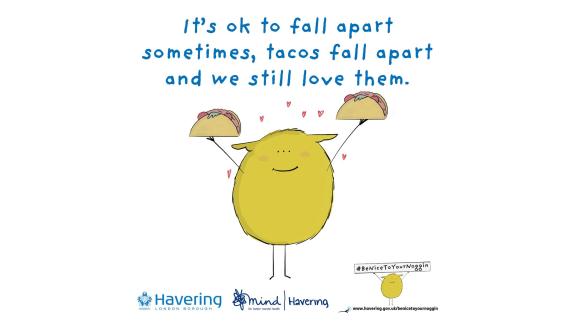 Romford Recorder: The #BeNiceToYourNoggin campaign has been launched in Havering to raise mental health awareness. Romford Recorder: The #BeNiceToYourNoggin campaign has been launched in Havering to raise mental health awareness.