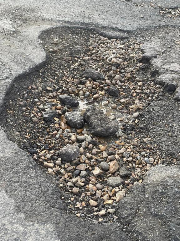 Romford Recorder: One resident said a pothole caused damage to their vehicle Romford Recorder: One resident said a pothole caused damage to their vehicle